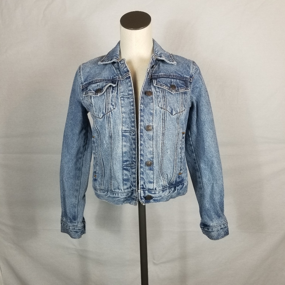 Abercrombie & Fitch Distressed Denim Jacket - Picture 1 of 9